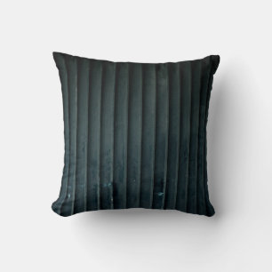 Cojín Decorativo Puerta de madera negra y gris