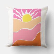 Puesta de sol boho rosa pálido y naranja