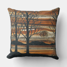 Cojín Decorativo Puesta de sol de madera