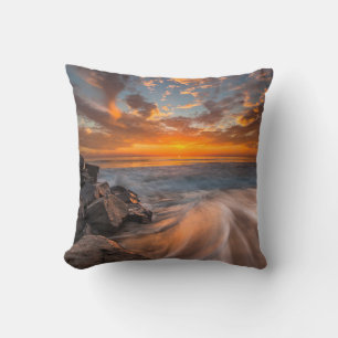 Cojín Decorativo Puesta de sol desde la playa de Tamarach