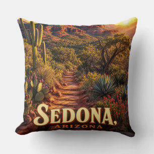Cojín Decorativo Puesta de sol Sedona Arizona Roca Roja Desierto Vi