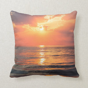 Cojín Decorativo puesta de sol sobre el agua
