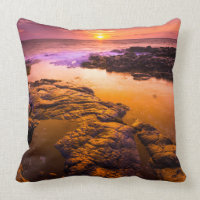 Puesta de sol sobre piscinas de marea, Hawái