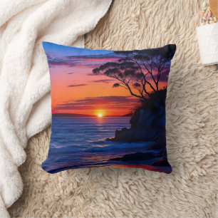 Cojín Decorativo Puesta de sol tropical