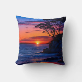 Cojín Decorativo Puesta de sol tropical