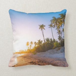 Cojín Decorativo Puesta del sol en la República Dominicana tropica