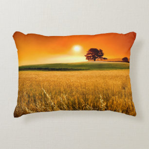 Cojín Decorativo Puesta del sol roja sangre