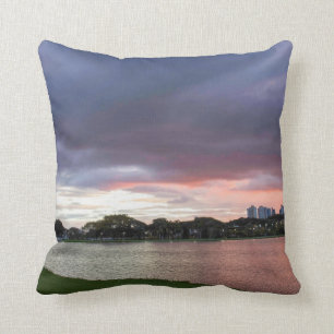 Cojín Decorativo Puesta del sol sobre el parque