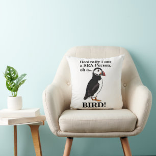 Cojín Decorativo Puffin Bird Seabird Funny