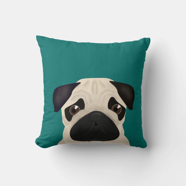 Cojín decorativo Pug (Anverso)