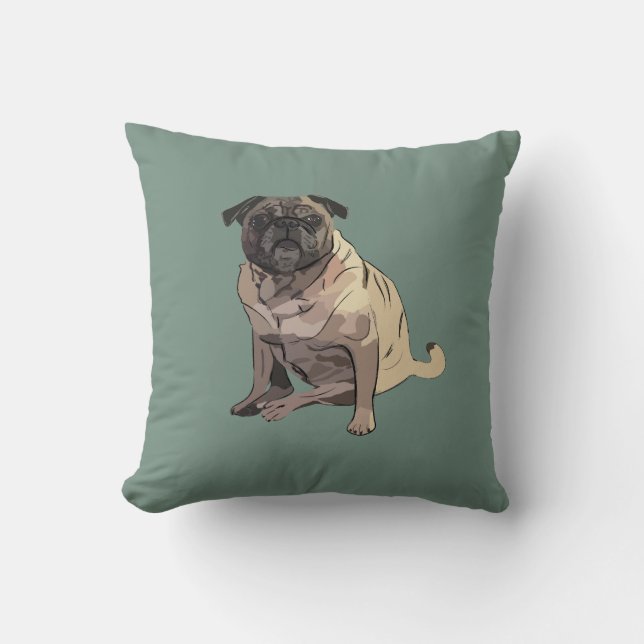 Cojín Decorativo Pug (Anverso)