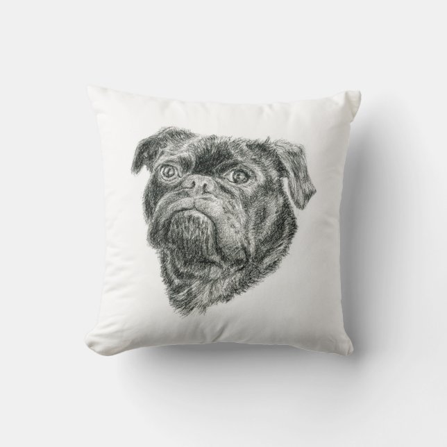 Cojín Decorativo Pug (Anverso)