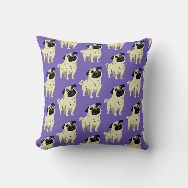Cojín Decorativo Pug (Anverso)