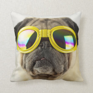 Cojín Decorativo Pug con gafas