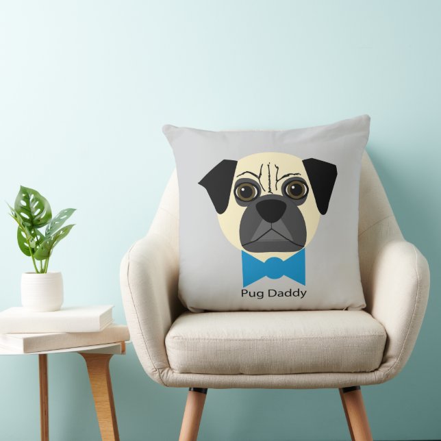 Cojín Decorativo Pug Daddy (Silla)