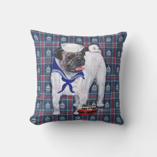 Cojín Decorativo Pug Marinero
