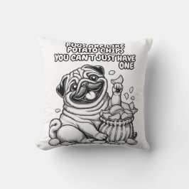 Cojín Decorativo Pug Pillow como papas fritas