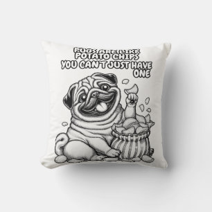 Cojín Decorativo Pug Pillow como papas fritas