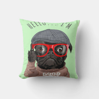 Cojín Decorativo Pug, Soy Un Buen Chico, Regalo De Pug Lover, Graci