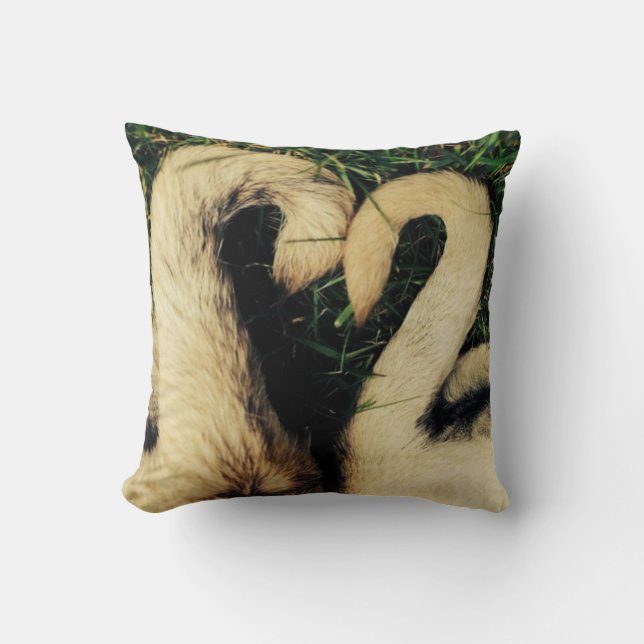 Cojín Decorativo Pug Tails (Anverso)