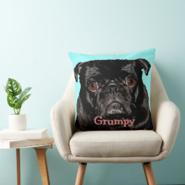Cojín Decorativo Puggy Grumpy Personalizado