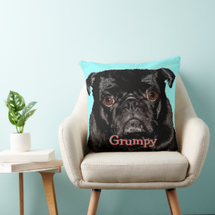 Cojín Decorativo Puggy Grumpy Personalizado