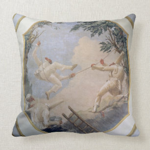 Cojín Decorativo Pulcinella en un oscilación, 1797 (fresco)