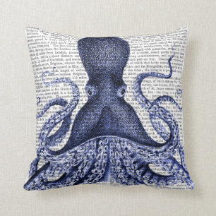Cojín Decorativo Pulpo azul