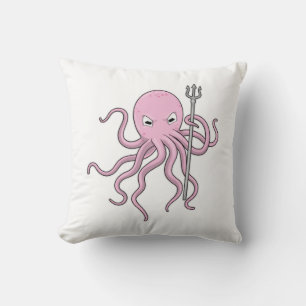Cojín Decorativo Pulpo como Mago con Tridente