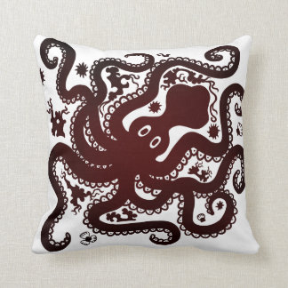 Cojín Decorativo Pulpo rojo