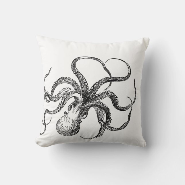 Cojín Decorativo Pulpo y caballo de mar | Pilar de énfasis (Anverso)