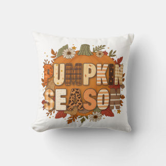 Cojín Decorativo Pumpkin Season – Autumn Flowers & Cozy Coussin