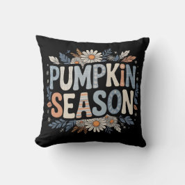 Cojín Decorativo Pumpkin Season – Blue Floral Retro Coussin 
