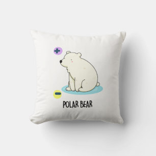 Cojín Decorativo Pun científico divertidísimo del oso polar