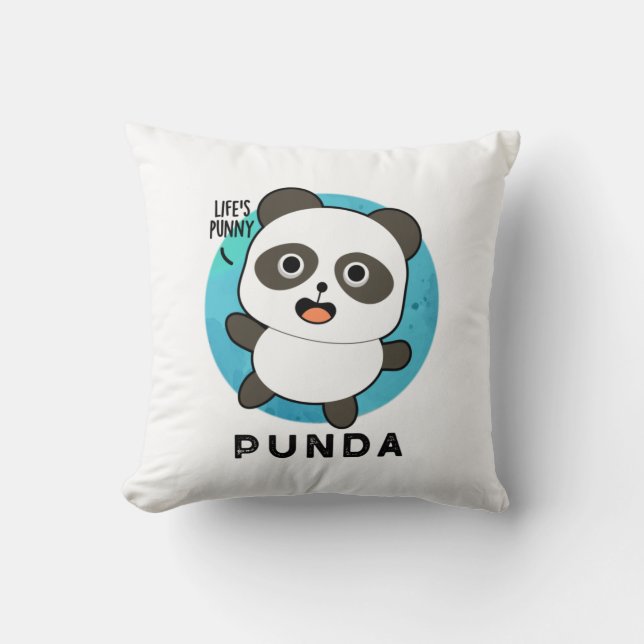 Cojín Decorativo Punda Graciosa Animal Panda Pun (Anverso)