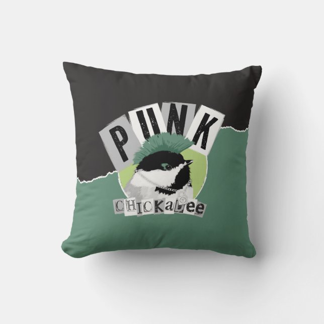 Cojín Decorativo Punk Chickadee (Anverso)