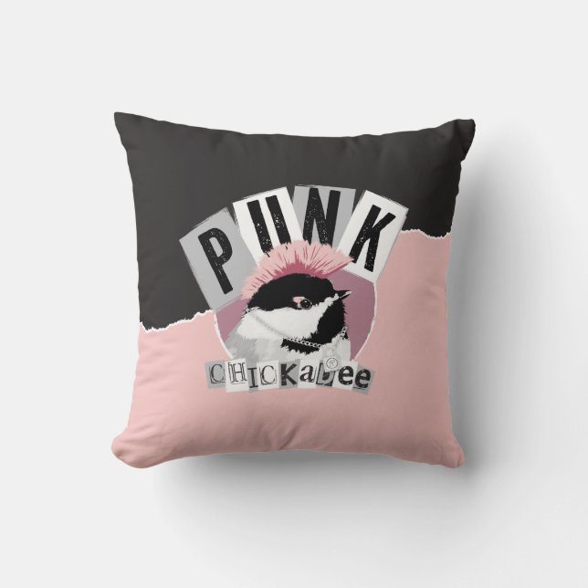 Cojín Decorativo Punk Chickadee (Anverso)