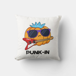Cojín Decorativo Punk en divertido Punk Calabaza de Rock Pun