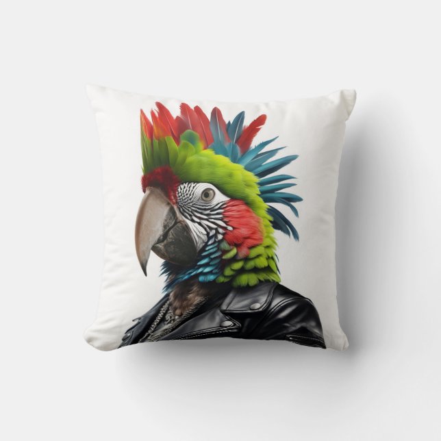 Cojín Decorativo Punk Parrot (Anverso)