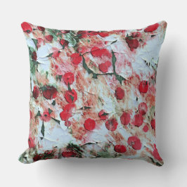 Cojín Decorativo Punto de Grunge de Decaimiento Rojo Rosa Sucio