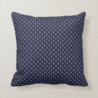 Cojín Decorativo Punto de polka de la marina