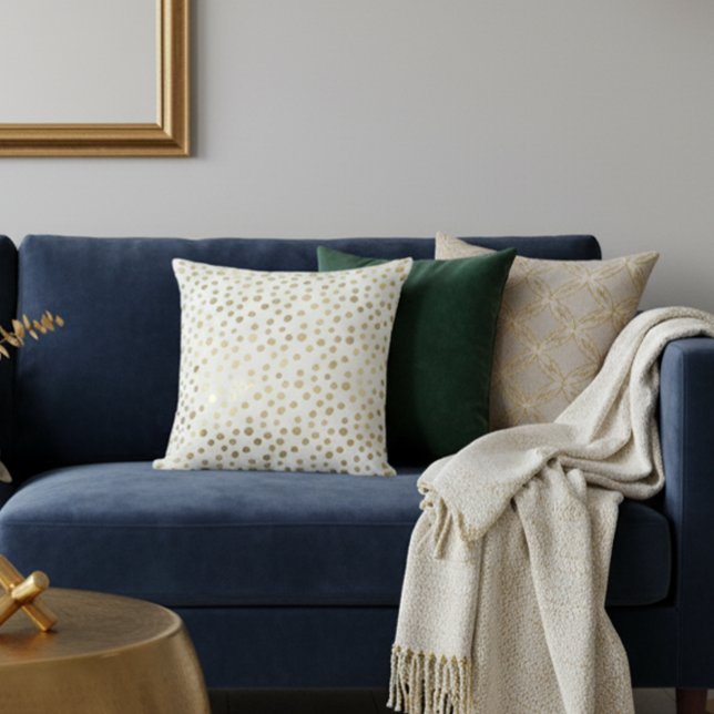 Cojín Decorativo Punto de Polka Metálico Moderno Relieve metalizado (Subido por el creador)