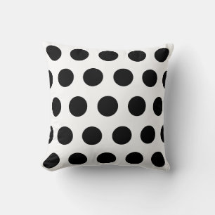 Cojín Decorativo Punto de Polka Negro