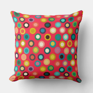 Cojín Decorativo punto de pop rojo