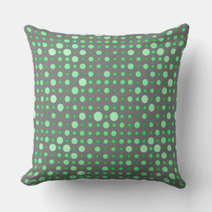 Cojín Decorativo Punto Polka 02.Verde. Gray BG
