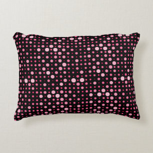 Cojín Decorativo Punto Polka Moderno 01.BG Negro Rosa