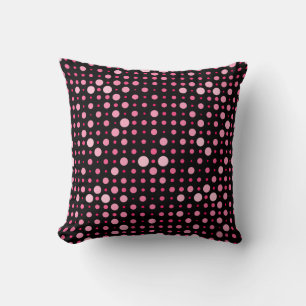 Cojín Decorativo Punto Polka Moderno 01.BG Negro Rosa