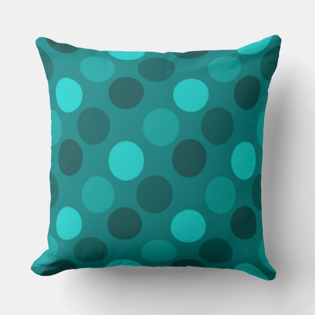 Cojín Decorativo Punto Polka Turquoise (Anverso)