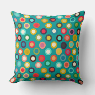Cojín Decorativo punto pop turquesa