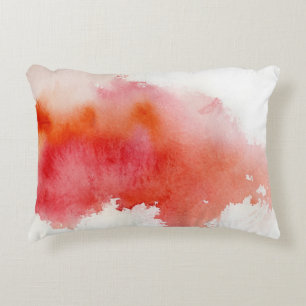 Cojín Decorativo Punto rojo, pintado a mano abstracto de la